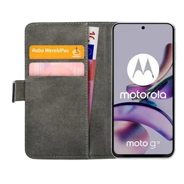Mobilize Pu-Leder Book Hülle Schwarz Motorola Moto G13/G23