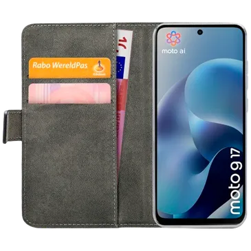 Mobilize PU-Leder Book Hülle Schwarz Motorola Moto G17/G17 Power