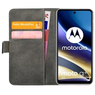 Mobilize PU-leder Book Case Schwarz Motorola Moto G51