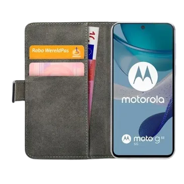 Mobilize Pu-Leder Book Hülle Schwarz Motorola Moto G53