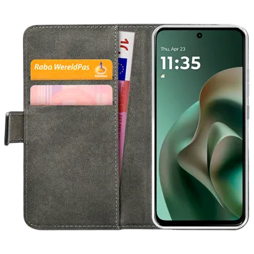 Mobilize PU-Leder Book Hülle Schwarz Motorola Moto G57 Power/G67 Power
