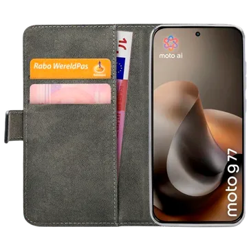 Mobilize PU-Leder Book Hülle Schwarz Motorola Moto G67/G77