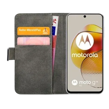 Mobilize Pu-Leder Book Hülle Schwarz Motorola Moto G73