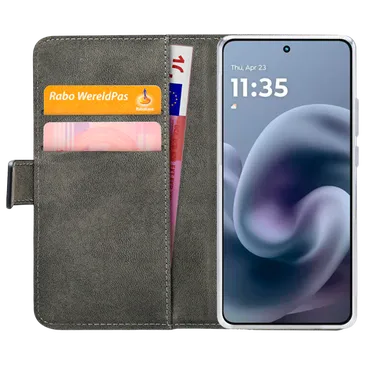 Mobilize PU-Leder Book Hülle Schwarz Motorola Moto G86 5G