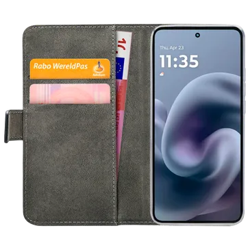 Mobilize PU-Leder Book Hülle Schwarz Motorola Moto G86 Power