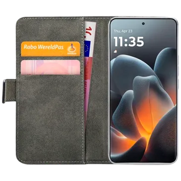 Mobilize PU-Leder Book Hülle Schwarz Motorola Signature