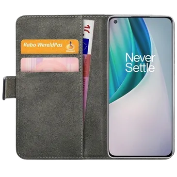 Mobilize PU-leder Book Case Schwarz OnePlus Nord N10
