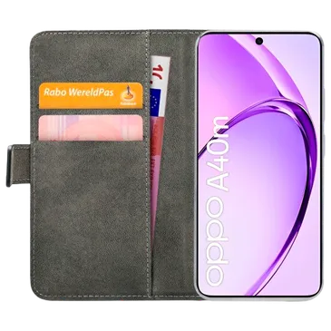 Mobilize Pu-Leder Book Hülle Schwarz OPPO A40/A40m/A60 5G