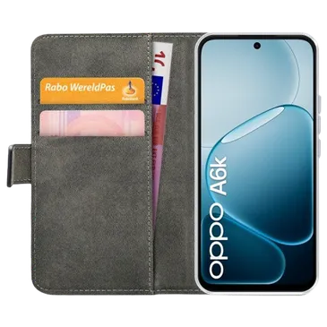 Mobilize PU-Leder Book Hülle Schwarz OPPO A6k