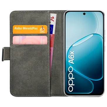 Mobilize PU-Leder Book Hülle Schwarz OPPO A6x
