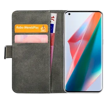 Mobilize PU-leder Book Case Schwarz Oppo Find X3 Pro