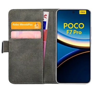 Mobilize Pu-Leder Book Hülle Schwarz Poco F7 Pro