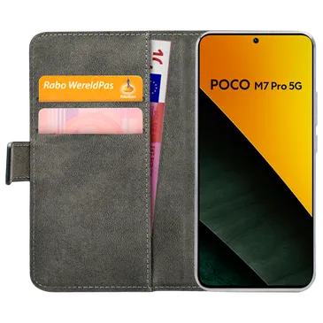 Mobilize PU-Leder Book Hülle Schwarz Poco M7 Pro