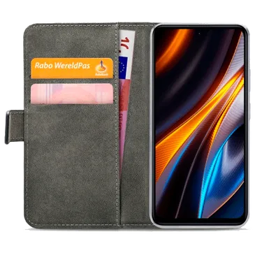 Mobilize Pu-Leder Book Hülle Schwarz Poco X4 GT