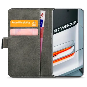 Mobilize Pu-Leder Book Hülle Schwarz Realme GT Neo3