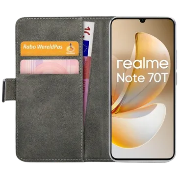 Mobilize PU-Leder Book Hülle Schwarz Realme Note 70T