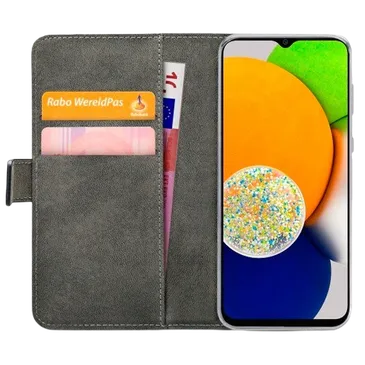 Mobilize Pu-Leder Book Hülle Schwarz Samsung Galaxy A03