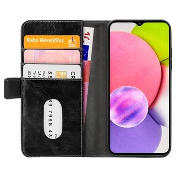 Mobilize PU-leder Book Case Schwarz Samsung Galaxy A03s