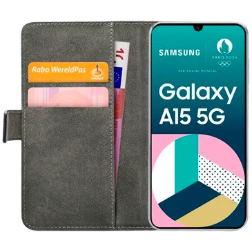 Mobilize Pu-Leder Book Hülle Schwarz Samsung Galaxy A15/A15 5G