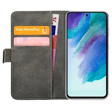 Mobilize PU-leder Book Case Schwarz Samsung Galaxy S21 FE