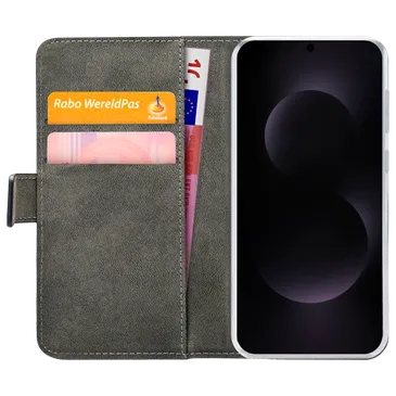 Mobilize PU-Leder Book Hülle Schwarz Samsung Galaxy S25 Edge