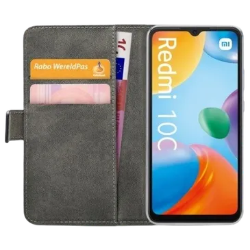 Mobilize Pu-Leder Book Hülle Schwarz Xiaomi Redmi 10C
