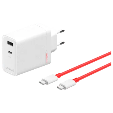 OnePlus SuperVOOC USB-C + USB-A Schnellladegerät 120W Weiß