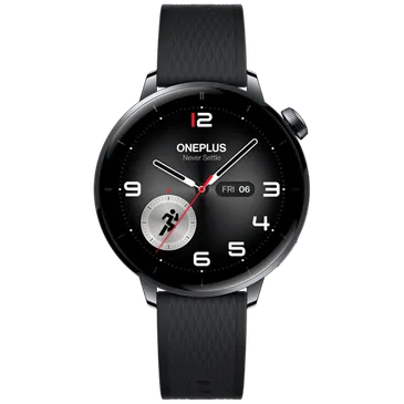 OnePlus Watch 3 43mm Schwarz (Schwarzes Gummi Armband)