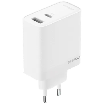 OPPO SuperVOOC USB-C + USB-A Schnellladegerät 80W Weiß