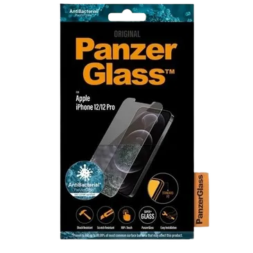 PanzerGlass Gehärtetes Glas Antibacterielles Displayschutzfolie Apple iPhone 12/12 Pro