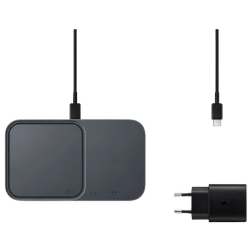 Samsung EP-P5400 Dual Kabelloses Ladegerät 15W Mit Adapter Schwarz