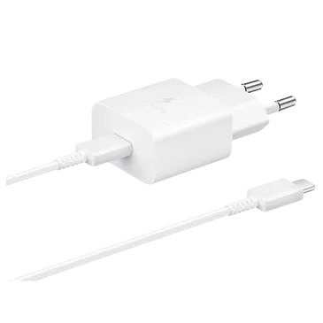 Samsung EP-T510 USB-C Schnellladegerät 15W + USB-C Kabel 1m Weiß