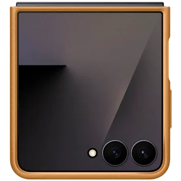 Samsung Kindsuit PU-Leder Back Cover Braun Samsung Galaxy Z Flip 7