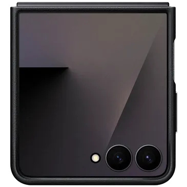 Samsung Kindsuit PU-Leder Back Cover Schwarz Samsung Galaxy Z Flip 7