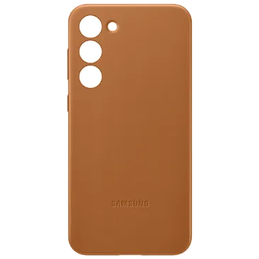 Samsung Leder Back Cover Braun Samsung Galaxy S23+