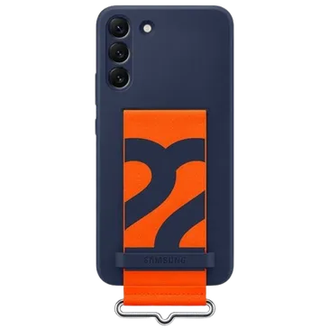 Samsung Silikon Back Cover Mit Band Blau Samsung Galaxy S22+