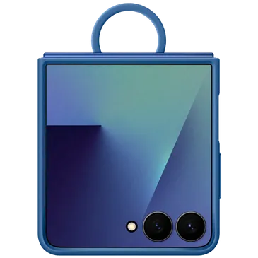 Samsung Silikon Back Cover mit Ring Blau Samsung Galaxy Z Flip 7