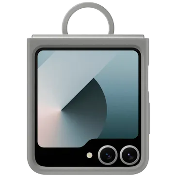 Samsung Silikon Back Cover mit Ring Grau Samsung Galaxy Z Flip 6/Flip 7 FE