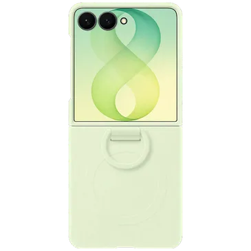 Samsung Silikon Back Cover mit Ring Grün Magnetisch Samsung Galaxy Z Flip 8