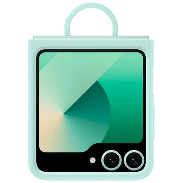 Samsung Silikon Back Cover mit Ring Minze Samsung Galaxy Z Flip 6/Flip 7 FE