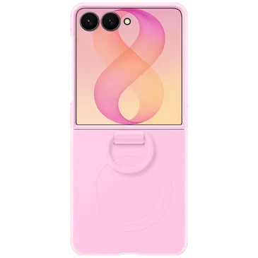 Samsung Silikon Back Cover mit Ring Rosa Magnetisch Samsung Galaxy Z Flip 8