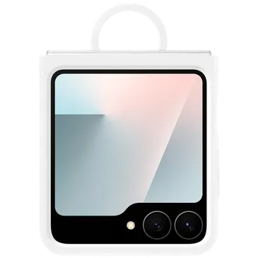 Samsung Silikon Back Cover mit Ring Weiß Samsung Galaxy Z Flip 6/Flip 7 FE