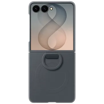 Samsung Silikon Back Cover mit Ring Schwarz Magnetisch Samsung Galaxy Z Flip 8