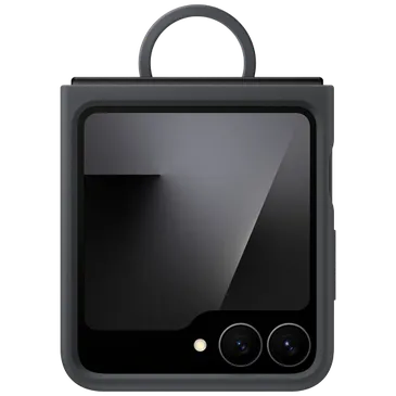 Samsung Silikon Back Cover mit Ring Schwarz Samsung Galaxy Z Flip 6/Flip 7 FE