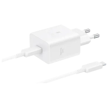 Samsung USB-C Schnellladegerät 45W + USB-C Kabel Weiß