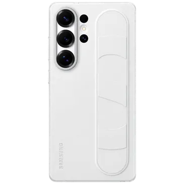 Samsung Standing Grip Silikon Back Cover Weiß Samsung Galaxy S25 Ultra