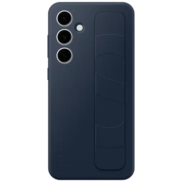 Samsung Standing Grip Silikon Back Cover Dunkelblau Samsung Galaxy S24 FE