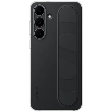 Samsung Standing Grip Silikon Back Cover Schwarz Samsung Galaxy S25 FE