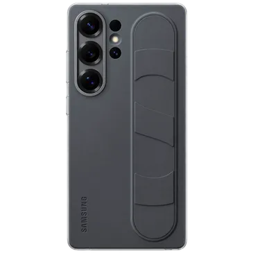 Samsung Standing Grip Silikon Back Cover Schwarz Samsung Galaxy S25 Ultra