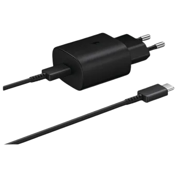 Samsung USB-C Ladeadapter mit Schnellladefunktion 25W + USB-C Kabel EP-TA800 Schwarz